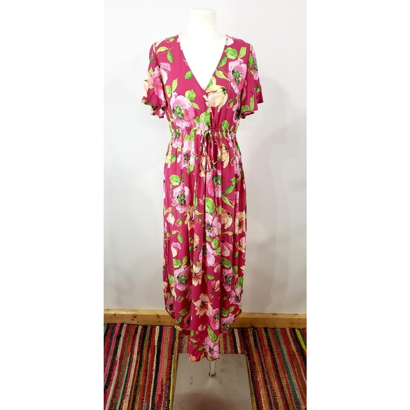 pink sundress maxi